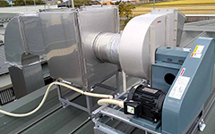 オゾンラボ118/きのこ殺菌工程の排気脱臭（導入効果）