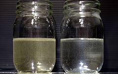 オゾンラボ122/糖液の脱臭・脱色実験