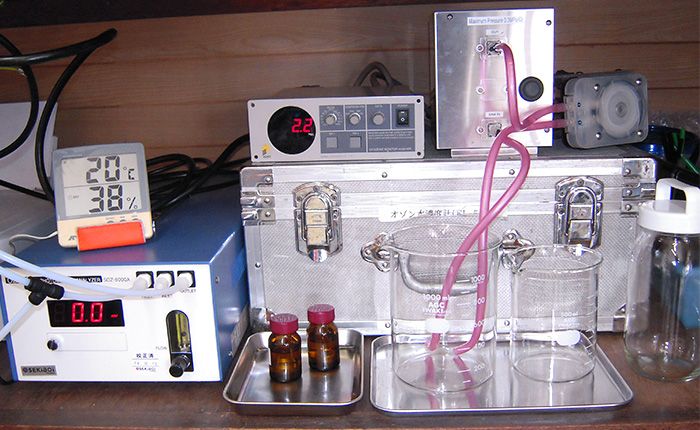 オゾンラボ013/エジェクターによるオゾン混合効率