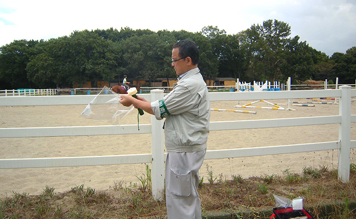 オゾンラボ015/大学の馬術部厩舎の臭気評価