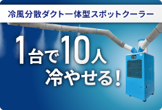 冷風分散ダクト一体型スポットクーラー