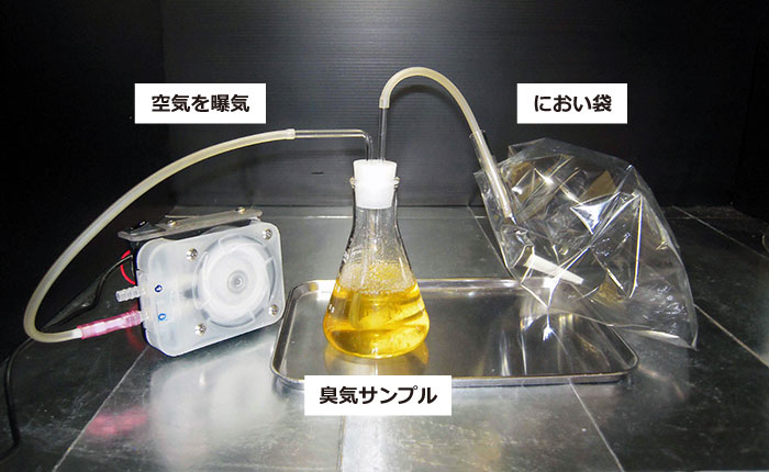 オゾンによる分解脱臭実験