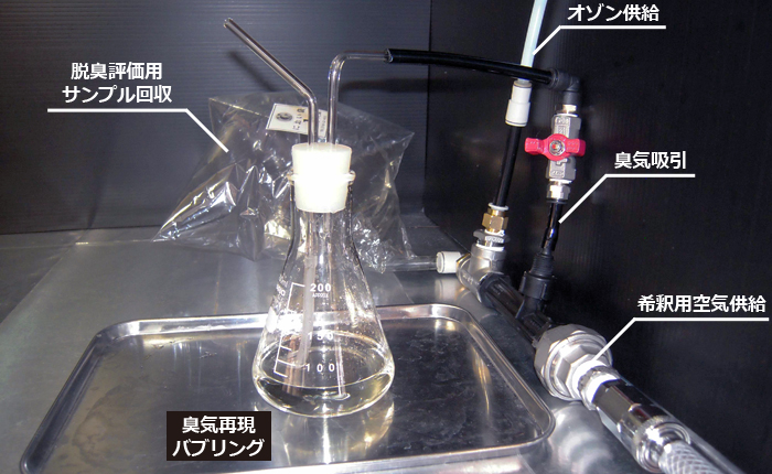オゾン分解脱臭実験