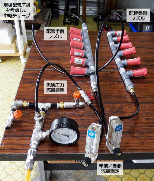 ノズル口径と吐出流評価実験