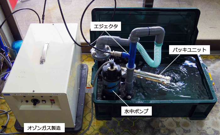 バッキユニットによる気液混合効率向上実験